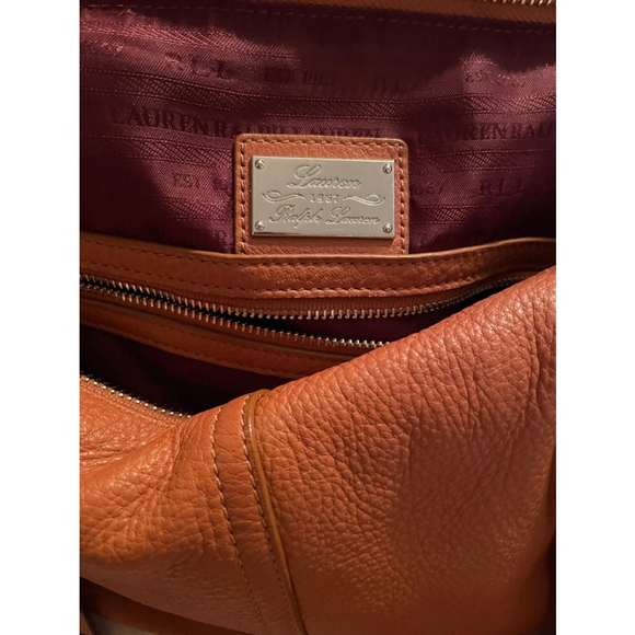 Lauren Ralph Lauren Leather Handbag in Camel brown - Picture 9 of 12